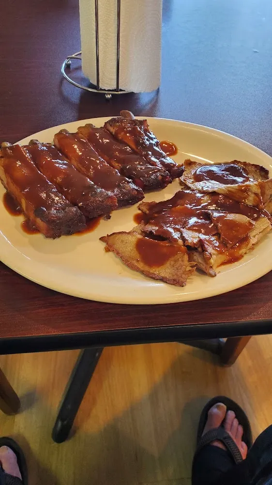 Pork Ribs and Beef Brisket